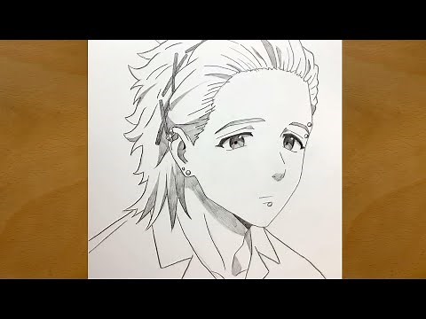 Anime sketch | How to draw Mitsuki Kiryu from Wind Breaker | step by step | Draw anime
