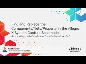Find and Replace the Components/Nets/Property in the Allegro X System Capture Schematic