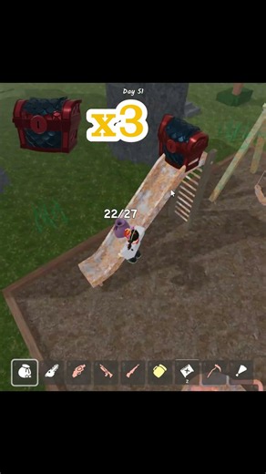Using Ruby Chests for 99 nights #99nightintheforest #roblox
