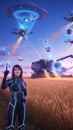 Alien Farming Machines Spotted in USA 👽🌾 (This is Crazy!) #usa #farming #usashorts #funtropix