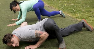 This intense lizard-crawl workout will bring you to your knees