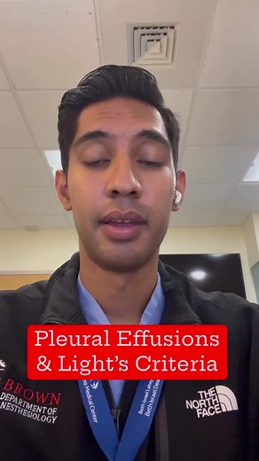 When fluid builds up around the lungs, patients may require rising levels of supplemental oxygen. There are a variety of reasons why patients develop pleural effusions, but generally the causes can be divided into 2 broad groups. In this video, you will learn about: - What a pleural effusions is - How we diagnose effusions - Ways to remove the fluid - How we assess the fluid content - How the Light’s Criteria is used - Further steps to take when analyzing exudative fluid - What a chylothorax is