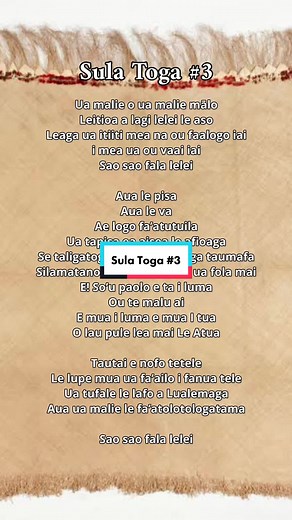 Sula Toga 3 #samoa #samoatiktok #polynesian #culture #fyp #aganuusamoa