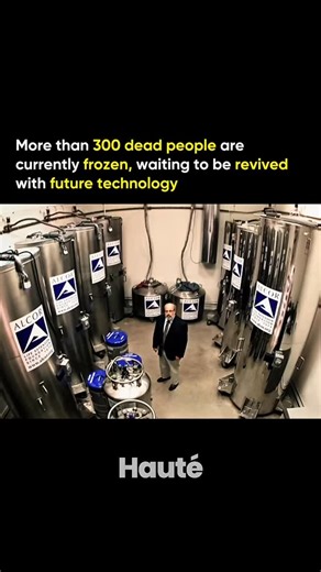 @hauteamerica on Instagram: "Over 300 people are currently frozen in cryogenic facilities — their bodies preserved in liquid nitrogen, waiting for technology that doesn’t yet exist The process, called cryonics, begins immediately after legal death. Blood is replaced with antifreeze-like chemicals, and the body is cooled to - 196°C. The goal is to prevent decay until future medicine can repair cells, cure disease, and possibly reverse death itself."