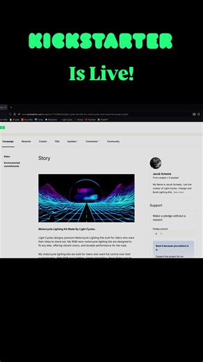 Kickstart Light Cycles! Kits Available for Backers Lookup Light Cycles on Kickstarter #motorcycle #Tron #lightcycle #kickstarter #kickstartercampaign