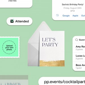Customize our invitations in minutes with fonts and colors, and upload a stamp, backdrop, logo, or completely unique design. | Paperless Post