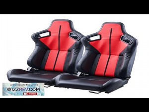 VEVOR Racing Seat 2 Set Adjustable Racing Cockpit with Wide Angle Reclining