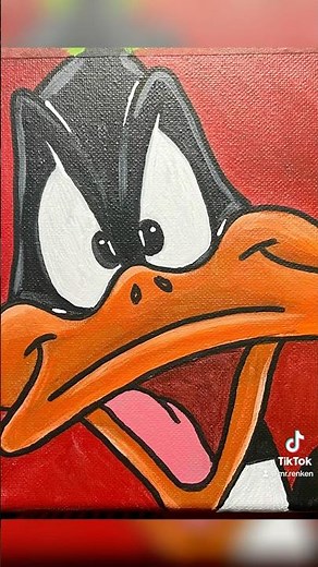Daffy Duck painting. Part 3 of 9 of classic cartoons commissioned artwork. #looneytunes #art