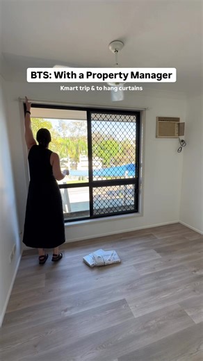 Behind the Scenes with a Property Manager, whoever said all we do is collect rent 🤔 This recently renovated property had no window coverings and under the minimum housing standards in Queensland, the property must include curtains or other window coverings, which provide privacy in rooms where the tenant might reasonably expect it, such as bedrooms. We purchased and hung 18 individual curtains for this interstate owner & if you know the weather is like at the moment in Central Queensland, well 
