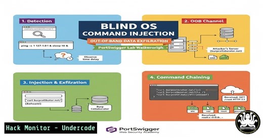 Mastering Blind OS Command Injection with Out-of-Band Data Exfiltration: A Hands-On PortSwigger Lab Walkthrough + Video | UNDERCODE TESTING