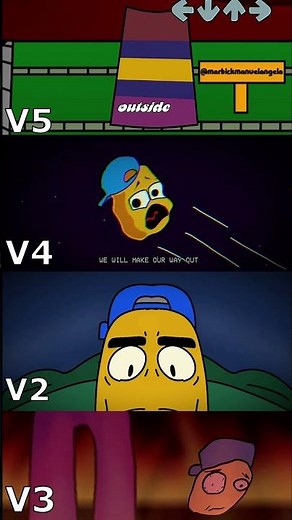 FNF TRIFLETHUMB: V2 vs V3 vs V4 vs V5 // Singing Nugget #shorts #short