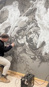 1.5M views · 34K reactions | They asked me to hand-paint a Mural for their Grandkids new bedroom! #mural #marvelcomics | Mr Murals | Facebook