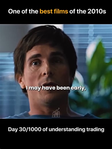 Follow 👉🏻 @trading4lif3 for more Trading tips & insights📈 Christian Bale portrayed Michael Burry in the 2015 film The Big Short, which was based on Michael Lewis’s book about the financial crisis. The movie tells the story of the 2008 housing market collapse and how a handful of outsiders saw the crash coming while Wall Street ignored the warning signs. Media: The Big Short. #thebigshort #tradingstrategy #daytrading #christianbale #michealburry