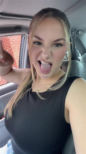 period in the chick fil a line #fyp #cfa #dueces #tonguepiercing