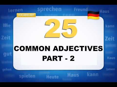 25 German Adjectives You Must Know! Part 2 Vocabulary #5