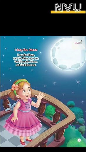 🌕✨ I See the Moon Poem for Kids | English Rhyme with Moral | 2025 Shorts Video 🌙👧