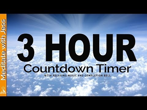 3 Hour Countdown TIMER with Relaxing Music and Completion Bell