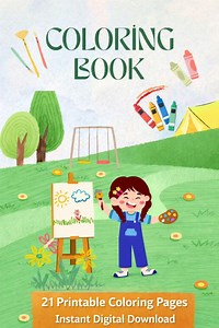 Printable Coloring Book for Kids | 21 Coloring Pages | Digital Download | Instant Download - Etsy