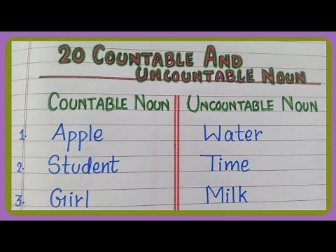 Examples of Countable and Uncountable Noun | 20 Examples | English Grammar Countable
