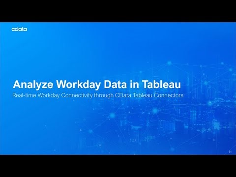 Analyze Live Workday Data in Tableau Desktop
