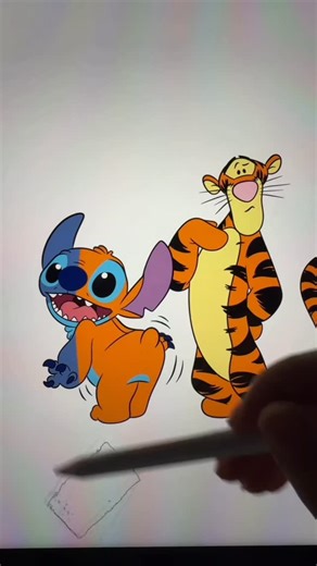 Creamimy Art on Instagram: "Stitch X Tigger #art #disney"