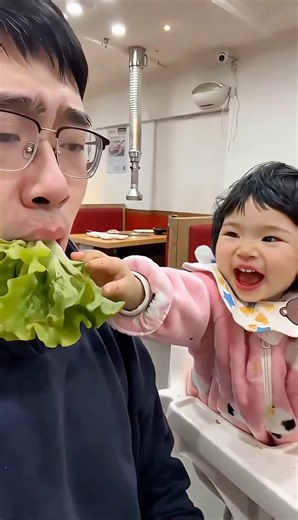 Never let your toddler help with Korean BBQ! 🥩😂 #funny #shorts #funnybaby #baby