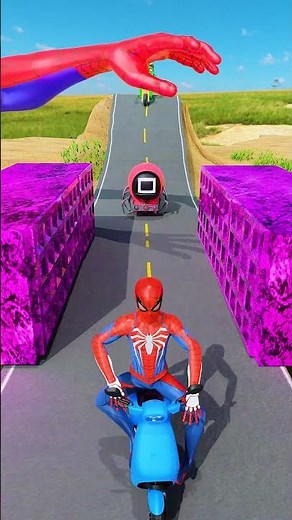 Funny Cars & Weird Cars VS Bollards Spikec and Hand in BeamNG.drive