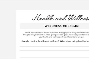 Health and Wellness Reflection PDF | Free Printable | Passion Planner