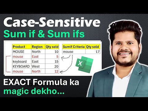 How to apply Case-sensitive SUMIF and SUMIFS formula in Excel?