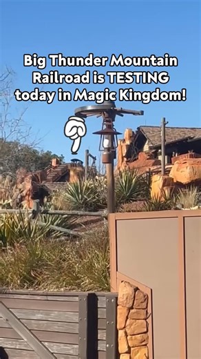 Disney Food Blog on Instagram: "We just saw Big Thunder Mountain Railroad TESTING in Magic Kingdom‼️🚂✨ Big Thunder closed back in January 2025 for refurbishment and reimagining and is expected to reopen in spring 2026."