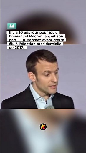 Il y’a 10ans, E.Macron lançait son parti « En Marche » 🇫🇷 #actualite