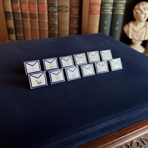 Masonic Officer Lapel Pin Set | Blue Lodge Officer Pins | Freemason Regalia Gift | Square & Compass Enamel Pins - Etsy UK