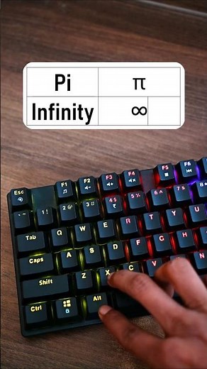Pi and Infinity Symbol #tricks #tips #tech #computer #laptop #viral #trending #shorts