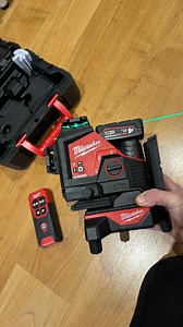 The laser alignment tool is so handy when lone working • • #electrician #sparky #toolsofthetrade #milwaukee #construction #tools | R Davis Electrical