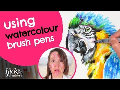 Watercolour Brush Pen Painting Tutorial (Stationery Island Brush Pens Review)