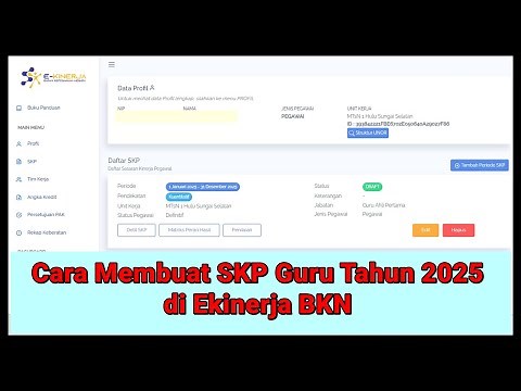 Cara Membuat SKP Tahun 2025 di Ekinerja BKN atau RHK (Rencana Hasil Kerja) Guru Tahun 2025
