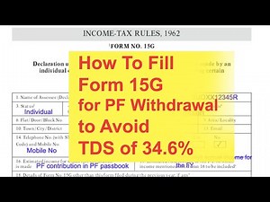 How to Fill Form 15G for PF Withdrawal in 2020 | HR Cabin