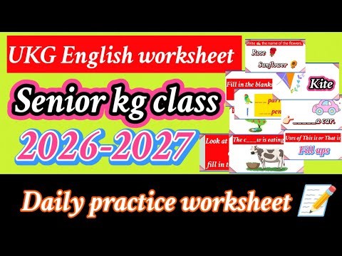 UKG English Worksheet/UKG Class/Senior Kg Worksheets#english#ukg #nishakaushik88#worksheet#lkg