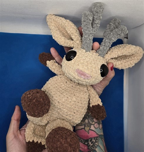 Amigurumi Crochet Jackalope, Antelope, Jackrabbit, mythical creature