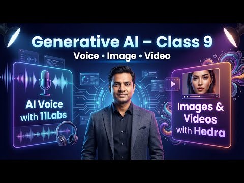 Generative AI Course in Telugu – Class 9 | 11Labs Voice Cloning & Hedra AI Images & Videos