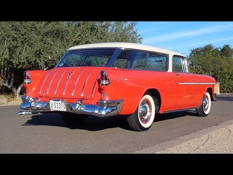 1955 Chevrolet Chevy Bel Air Nomad in Beige / Red & Ride on My Car Story with Lou Costabile