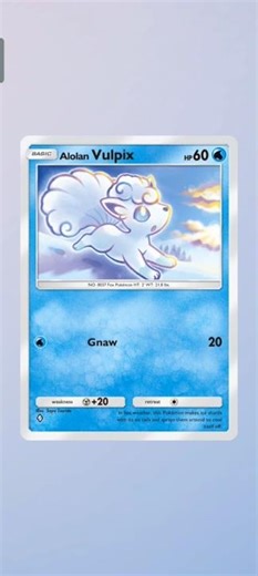 Alolan Vulpix (Basic) #shorts #short #alolanvulpix #pokemon