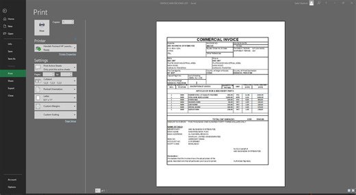 Excel Invoice Template With Packing List, Editable Business Billing Form (digital Download) - Etsy