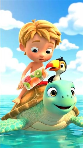 Tropical Summer Party! ☀️🌴 Yummy Ice Pop on Sea Turtle