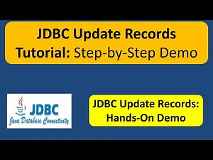 JDBC Update Records Tutorial: Step-by-Step Demo