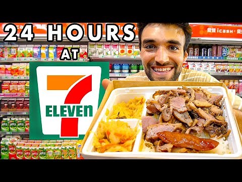 LIVING on 7-ELEVEN FOODS in TAIWAN for 24 HOURS!