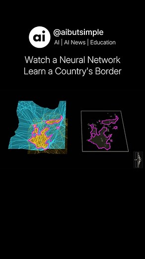 AI • Machine Learning • Tech on Instagram: "Neural networks learn to classify data by forming decision boundaries that are typically used to separate different classes in the input space. In the video example, the decision boundary is used to draw the border between two countries. Boundaries are shaped behind the scenes by neural network layers, which mathematically transform input data and produce an output classification. The more neurons, the more complicated our decision boundary can be. Thi
