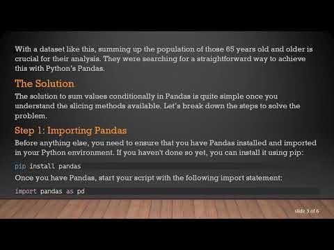 How to Sum Specific Cells in a Column Using Pandas