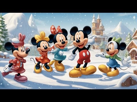 Mickey Mouse & Friends’ Snowy Adventure ❄️ Fun Snowball Fights and Ice Skating!