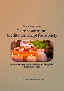 Meditation Script - for Anxiety & Calming the Mind - Etsy UK